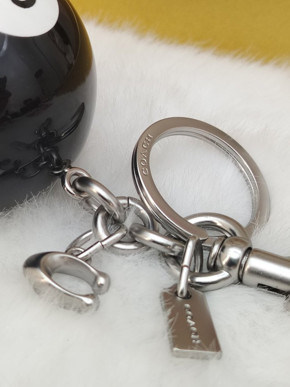 Coach Eight Ball Bag Charm - Picture 5 of 7